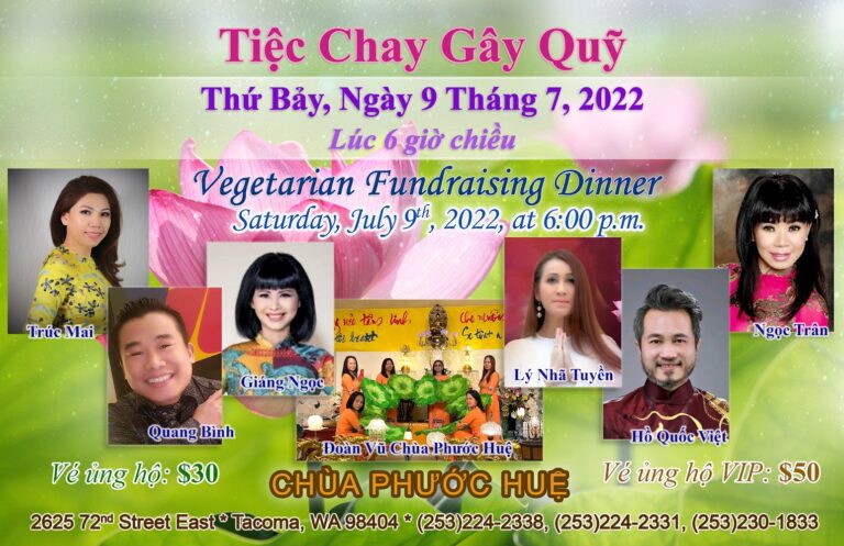 Tiệc Chay Gây Qũy - Chùa Phước Huệ - Tacoma